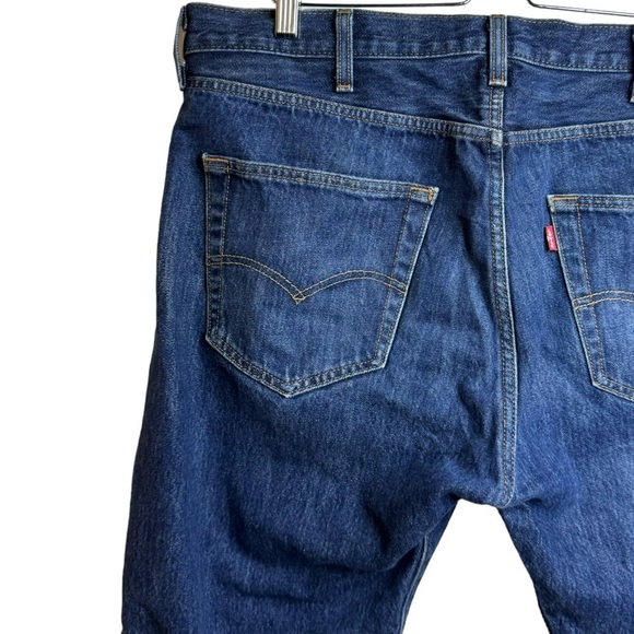 Levi's 501 Original Fit Rigid Denim Straight Leg Retro Blue Jeans 38 - Picture 11 of 16
